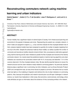 Reconstructing commuters network using machine learning and urban
  indicators