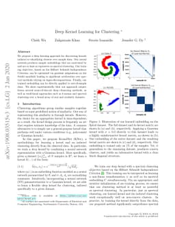 Deep Kernel Learning for Clustering