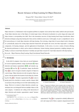Recent Advances in Deep Learning for Object Detection