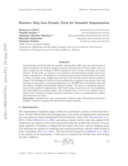 Distance Map Loss Penalty Term for Semantic Segmentation
