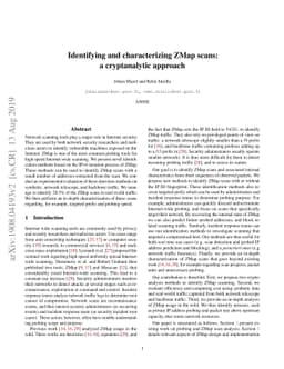 Identifying and characterizing ZMap scans: a cryptanalytic approach