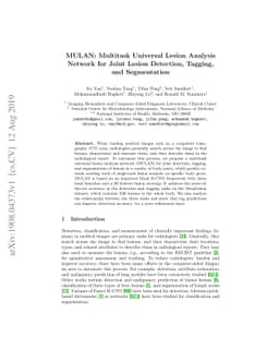 MULAN: Multitask Universal Lesion Analysis Network for Joint Lesion
  Detection, Tagging, and Segmentation