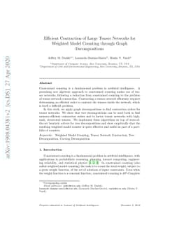 Efficient Contraction of Large Tensor Networks for Weighted Model
  Counting through Graph Decompositions