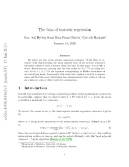 The bias of isotonic regression