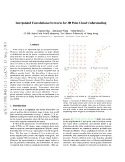 Interpolated Convolutional Networks for 3D Point Cloud Understanding