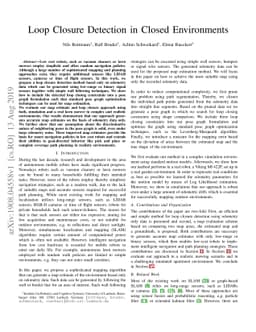 Loop Closure Detection in Closed Environments