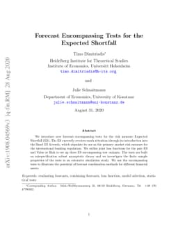 Forecast Encompassing Tests for the Expected Shortfall