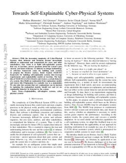 Towards Self-Explainable Cyber-Physical Systems