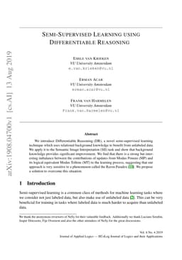 Semi-Supervised Learning using Differentiable Reasoning
