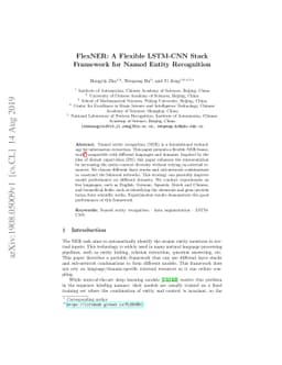FlexNER: A Flexible LSTM-CNN Stack Framework for Named Entity
  Recognition