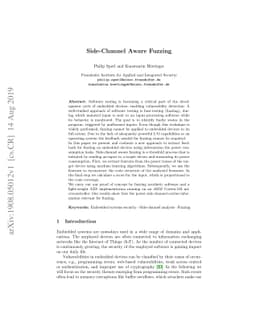 Side-Channel Aware Fuzzing