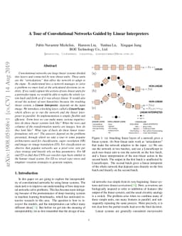 A Tour of Convolutional Networks Guided by Linear Interpreters