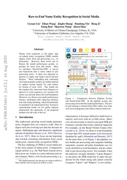 Raw-to-End Name Entity Recognition in Social Media
