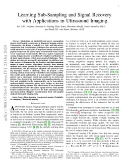 Learning Sub-Sampling and Signal Recovery with Applications in
  Ultrasound Imaging