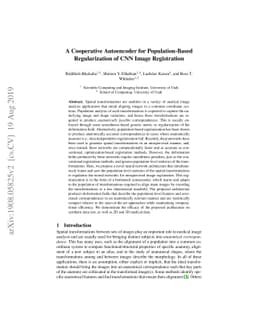 A Cooperative Autoencoder for Population-Based Regularization of CNN
  Image Registration