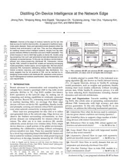 Distilling On-Device Intelligence at the Network Edge