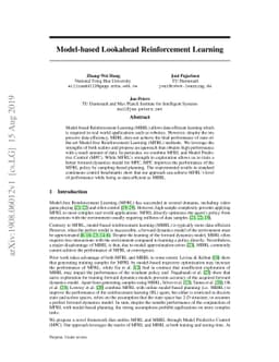 Model-based Lookahead Reinforcement Learning