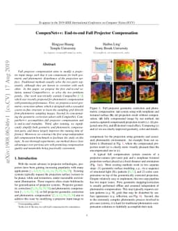 CompenNet++: End-to-end Full Projector Compensation