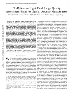 No-Reference Light Field Image Quality Assessment Based on
  Spatial-Angular Measurement