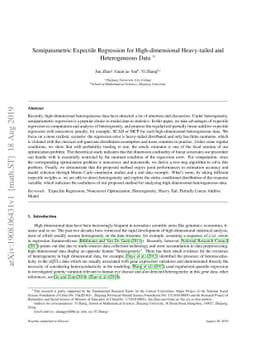 Semiparametric Expectile Regression for High-dimensional Heavy-tailed
  and Heterogeneous Data