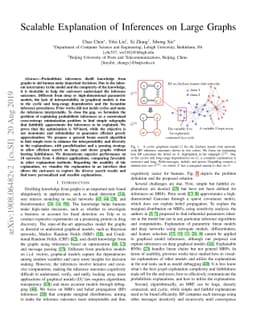 Scalable Explanation of Inferences on Large Graphs