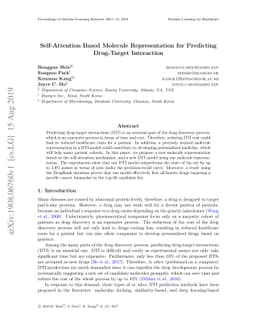 Self-Attention Based Molecule Representation for Predicting Drug-Target
  Interaction