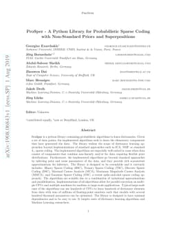 ProSper -- A Python Library for Probabilistic Sparse Coding with
  Non-Standard Priors and Superpositions