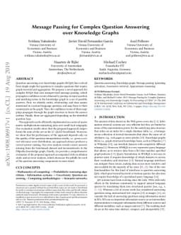 Message Passing for Complex Question Answering over Knowledge Graphs