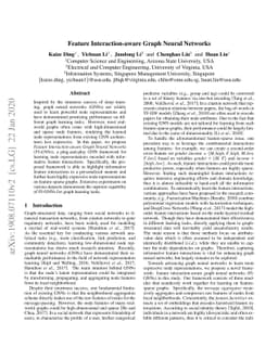 Feature Interaction-aware Graph Neural Networks