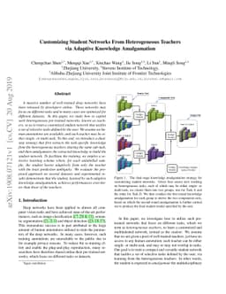 Customizing Student Networks From Heterogeneous Teachers via Adaptive
  Knowledge Amalgamation
