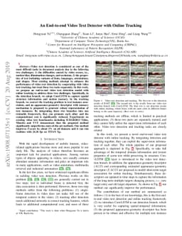 An End-to-end Video Text Detector with Online Tracking