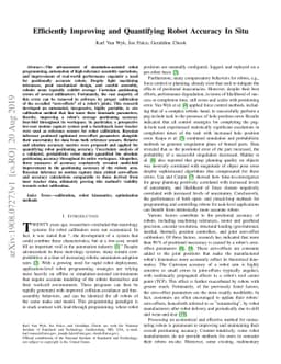 Efficiently Improving and Quantifying Robot Accuracy In Situ
