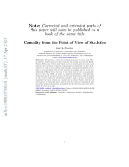 Causality from the Point of View of Statistics
