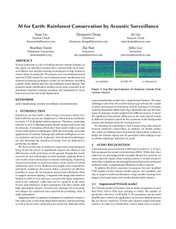 AI for Earth: Rainforest Conservation by Acoustic Surveillance