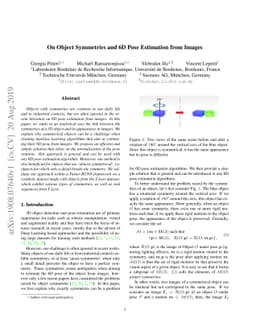 On Object Symmetries and 6D Pose Estimation from Images