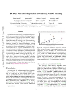 PCRNet: Point Cloud Registration Network using PointNet Encoding