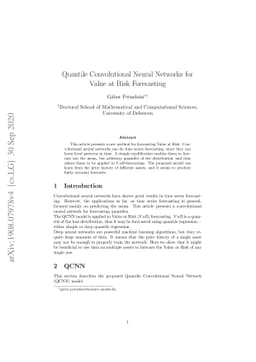 Quantile Convolutional Neural Networks for Value at Risk Forecasting
