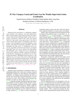 3C-Net: Category Count and Center Loss for Weakly-Supervised Action
  Localization