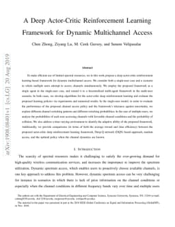 A Deep Actor-Critic Reinforcement Learning Framework for Dynamic
  Multichannel Access