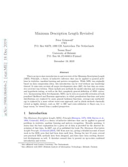Minimum Description Length Revisited