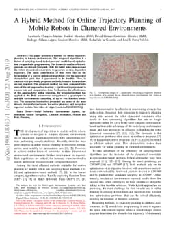 A Hybrid Method for Online Trajectory Planning of Mobile Robots in
  Cluttered Environments
