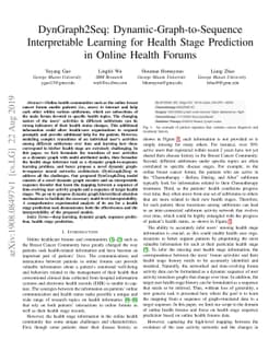 DynGraph2Seq: Dynamic-Graph-to-Sequence Interpretable Learning for
  Health Stage Prediction in Online Health Forums