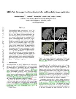 KLDivNet: An unsupervised neural network for multi-modality image
  registration