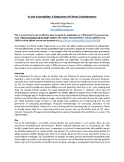 AI and Accessibility: A Discussion of Ethical Considerations