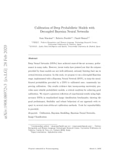 Calibration of Deep Probabilistic Models with Decoupled Bayesian Neural
  Networks