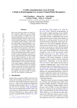 A Little Annotation does a Lot of Good: A Study in Bootstrapping
  Low-resource Named Entity Recognizers