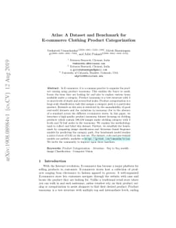 Atlas: A Dataset and Benchmark for E-commerce Clothing Product
  Categorization