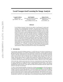 Local Unsupervised Learning for Image Analysis