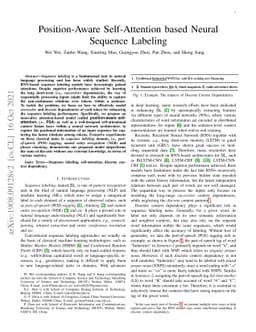 Position-Aware Self-Attention based Neural Sequence Labeling