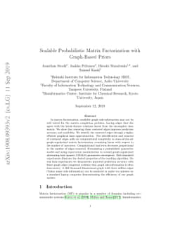 Scalable Probabilistic Matrix Factorization with Graph-Based Priors
